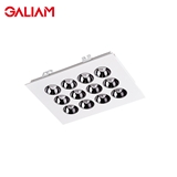 12W led hotel downlights dimmable downlights ceiling grille lights aluminum embedded linear