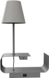 Modern minimalist wall lamp creative Nordic decorative shelf bedside lamp with USB charging readin