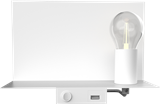 Modern minimalist wall lamp creative Nordic decorative shelf bedside lamp with USB charging readin