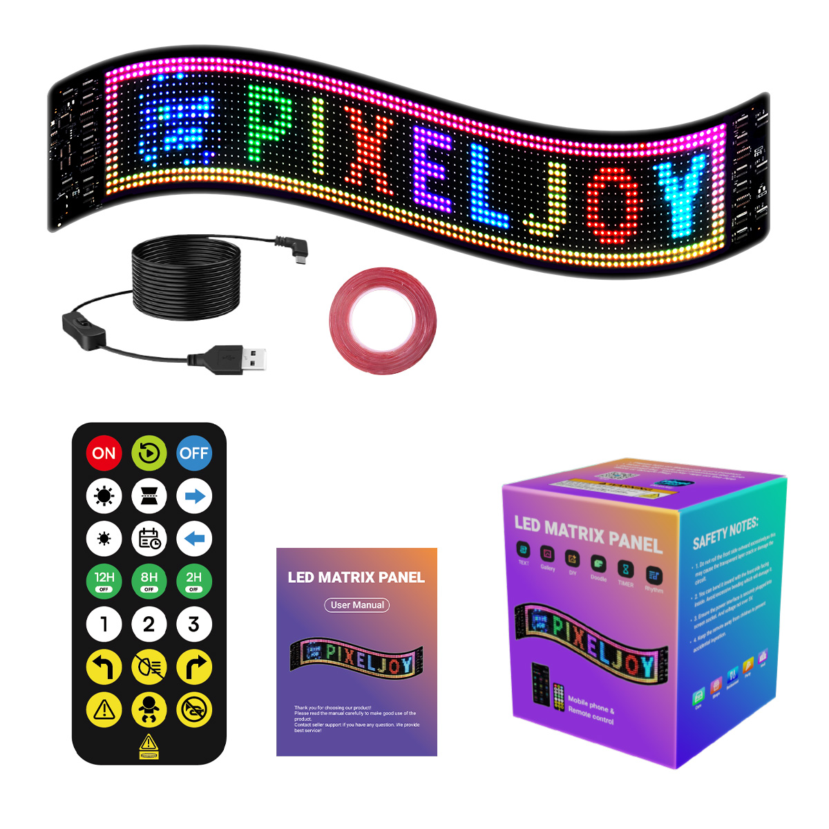 Daybetter LED Matrix Panel Display Screen Pixel 16*32 Small Phone Size