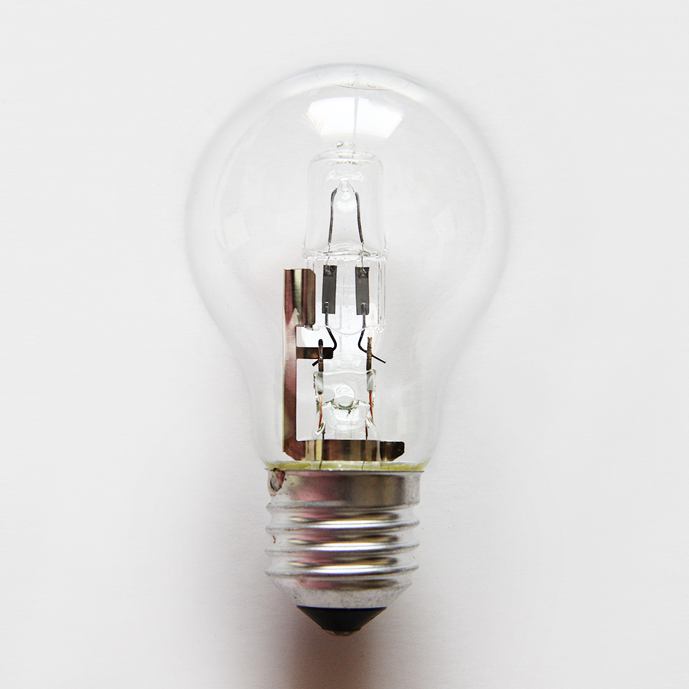 Hot Selling Clear Glass E27 Base 25W 40W 60W 75W 100w A55 Halogen Bulb